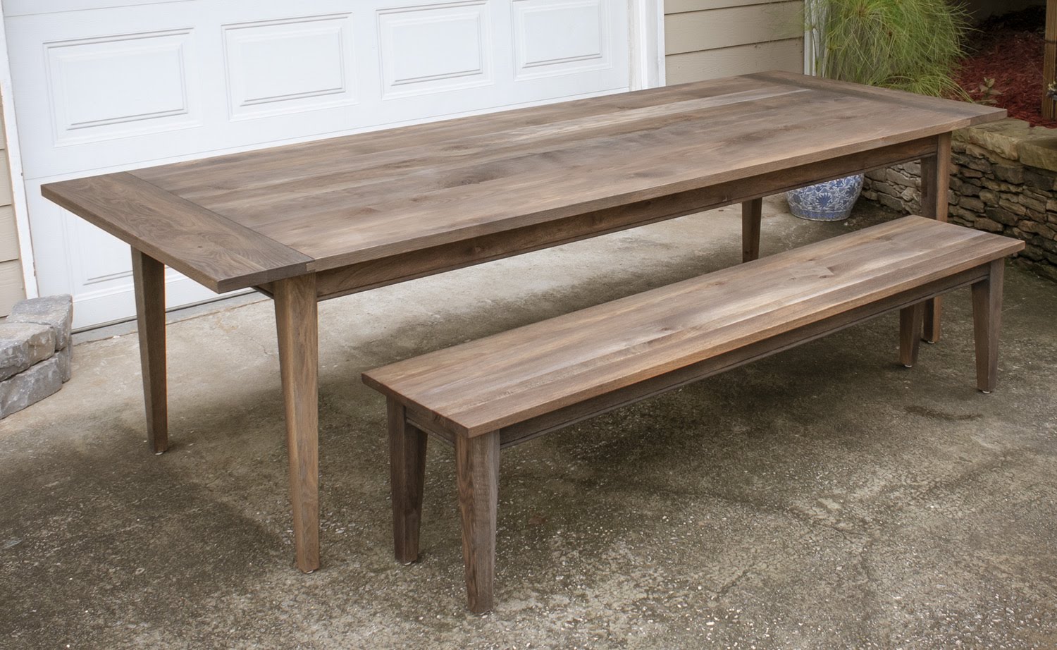 Rustic white oak distressed table
